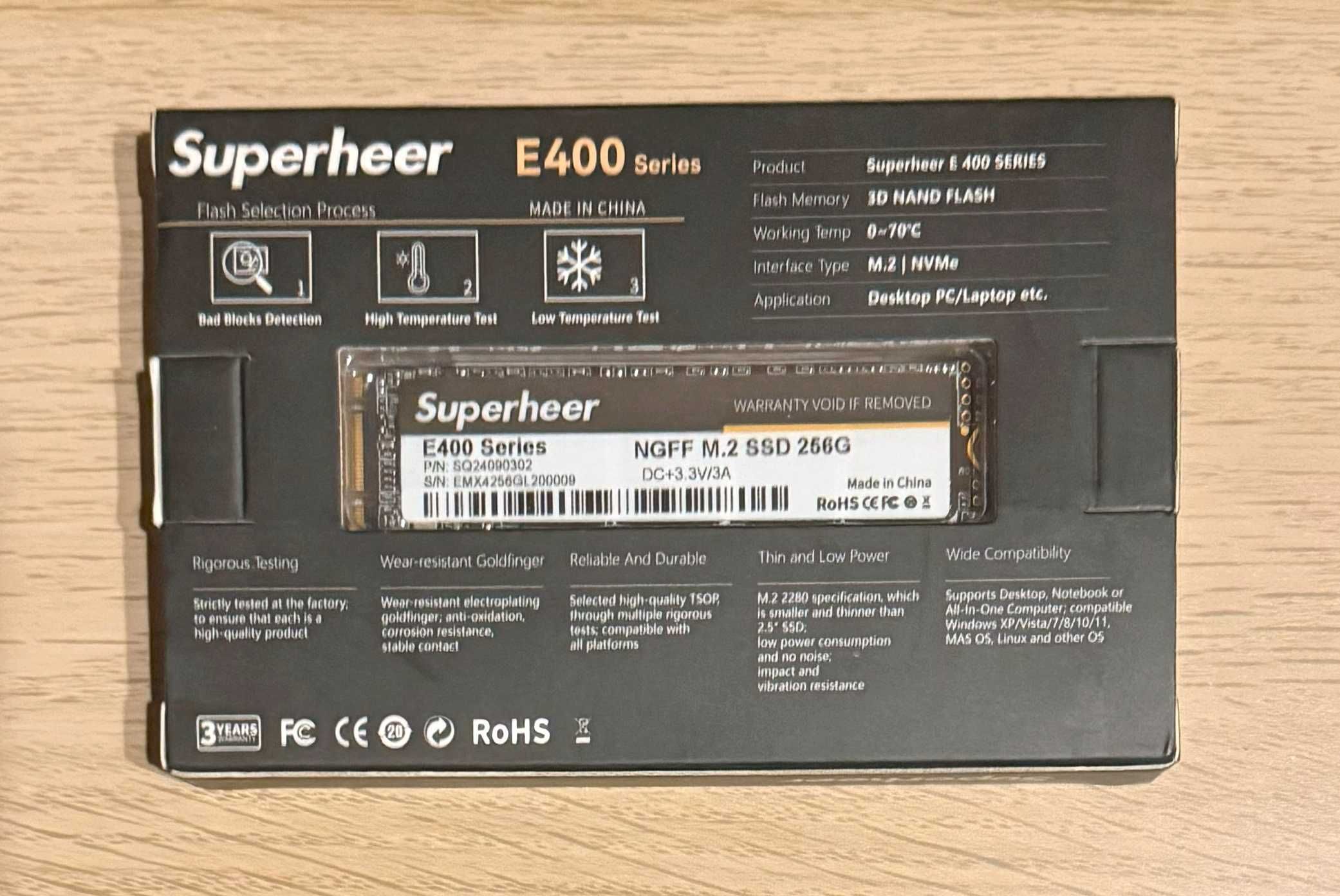SSD M2 SATA NGFF 256GB 550/500 MB/s