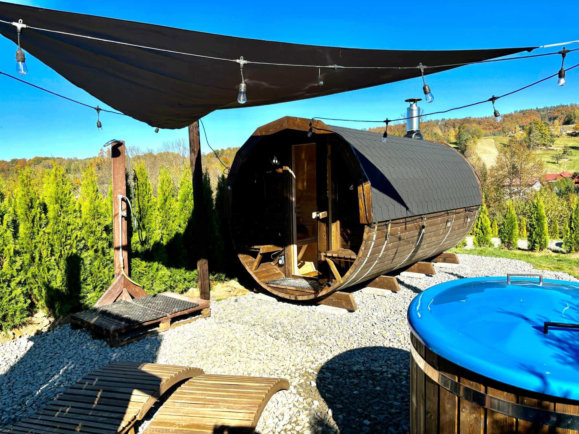 Jacuzzi basen sauna domek z duża działką