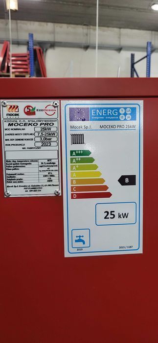 Kocioł na ekogroszek, pellet, Moceko PRO piec c.o. o mocy 25kW