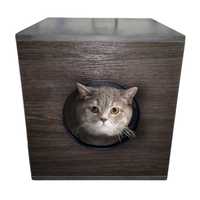 Будиночок-тумба LittleBro для кота або собаки, S-35*35*35см, Дуб Венге