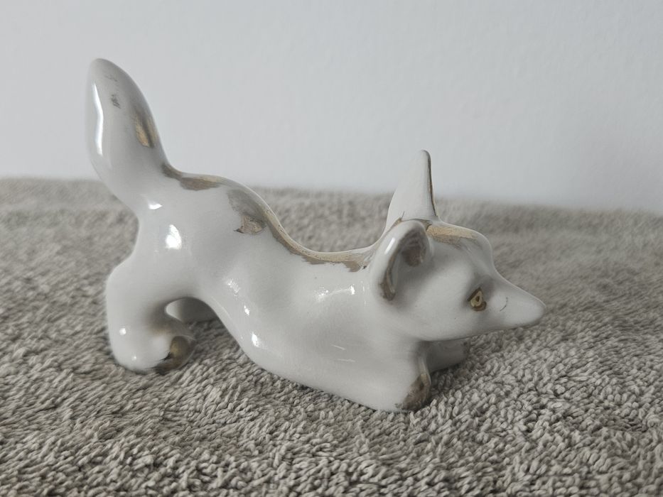 Figurka porcelanowa lisek  lis Połonne  Vintage kolekcjonerski