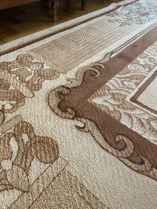 Piękny duży dywan beż brąz vintage 240x330