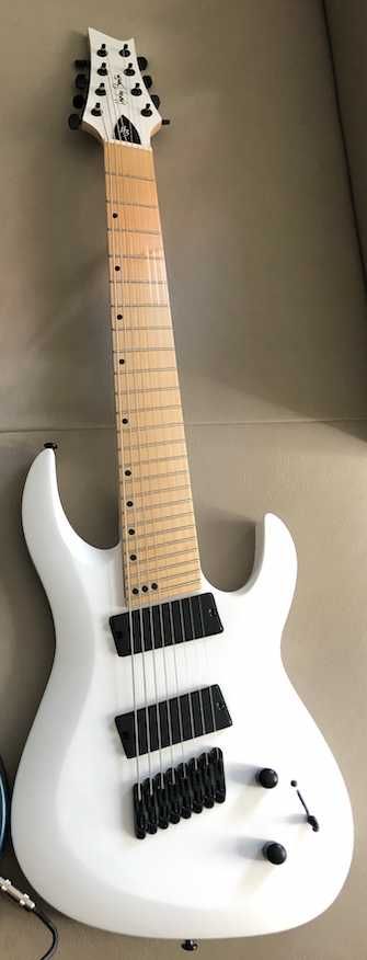 Gitara Harley Benton R-458MN WH MultiScale, Ośmiostrunowa