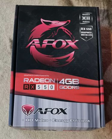 Nowa nierozpakowana Karta graficzna do gier AFOX Radeon RX 550 4GB