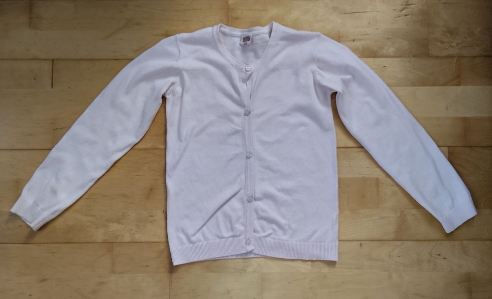 Sweter biały i różowy