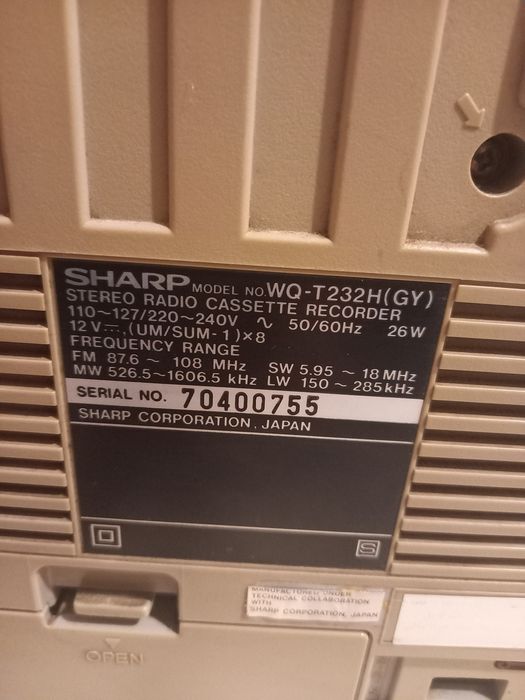 Sharp WQ-T232 магнітола Japan