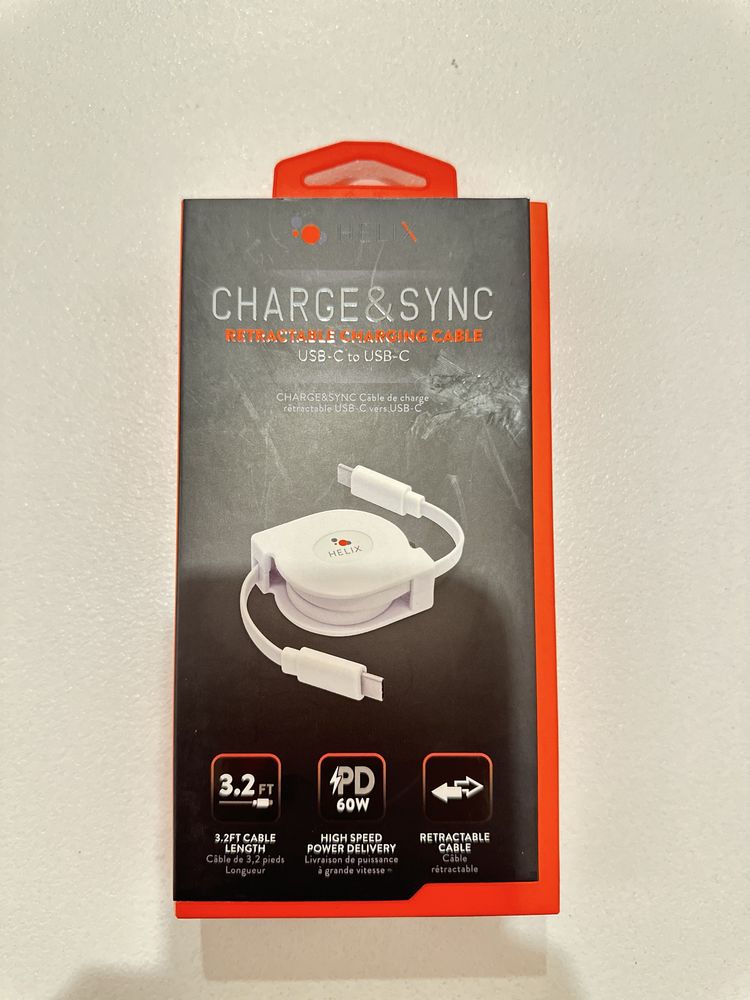Кабель для зарядки висувний 1 м type c.