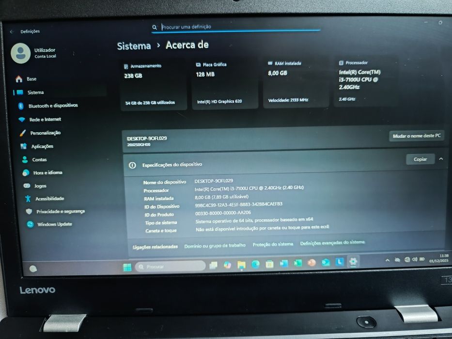 LENOVO THINKPAD 13 G2 | 13.3" | I3-7100u=I5-6200u | 8GB RAM | 240GB SS