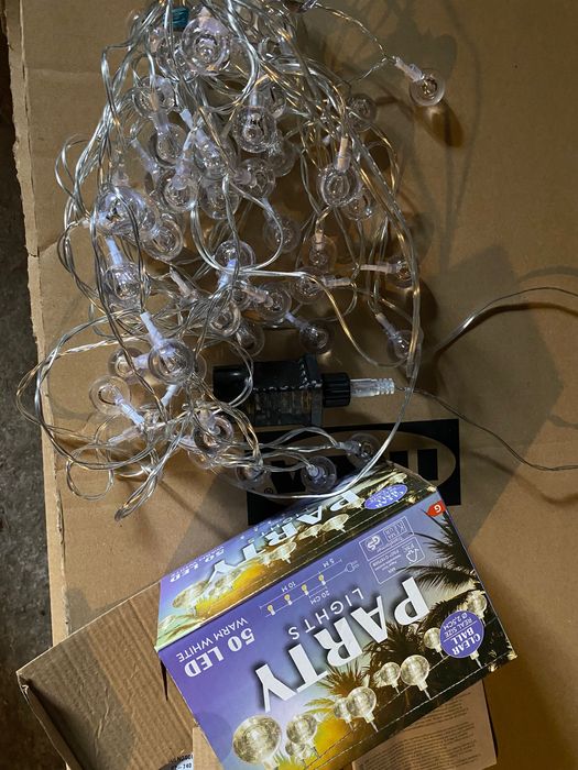 Łańcuch świetlny lampki led,szklane