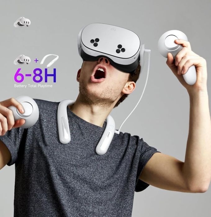 Powerbank 10 000 mAh do Gogli VR na szyję Szybkie ładowanie 2x USB-C