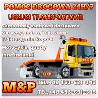 Pomoc Drogowa 24/7 Auto Holowanie Transport 3,5 i 8 ton