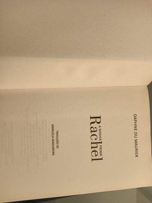 A Minha Prima Rachel	de Daphne Du Maurier; Novo!!