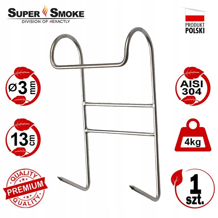 Hak Wędzarniczy Super Smoke do boczku i słoniny 3mm Premium 13cm