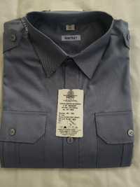 Koszulo-bluza oficerska z krótkimi rękawami koloru stalowego 40/185