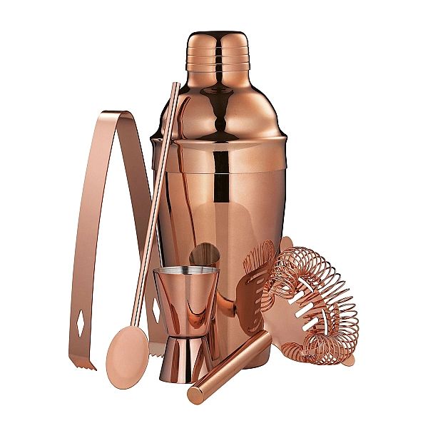 Zestaw barowy, 5 el., kolor miedziany Manhattan / Cilio