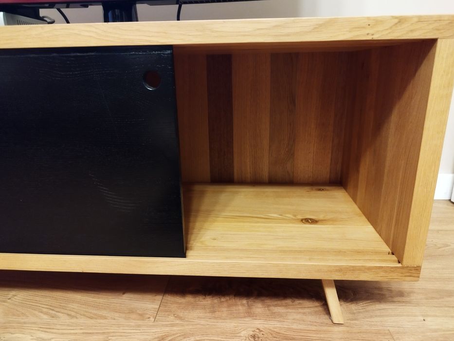 Szafka RTV dębowa Handmade