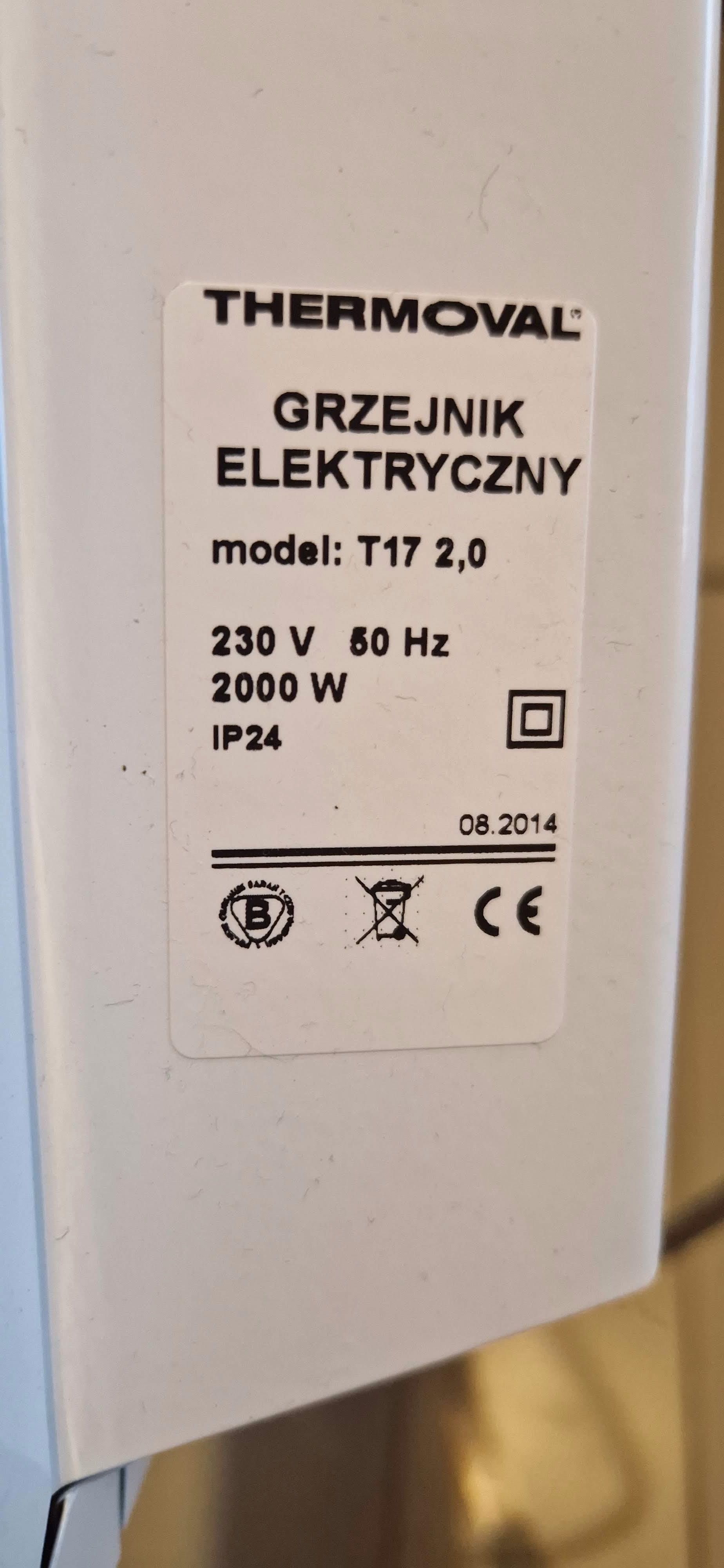 Grzejnik konwektorowy Termoval 2000 W T17