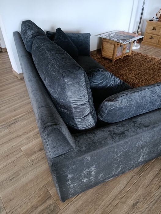 Sofá de sala cinza 2*10/1,00