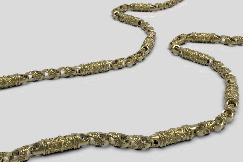 Złoty łańcuszek 14k Królewski Gotycki cc057y 14k żółte złoto 15mm P