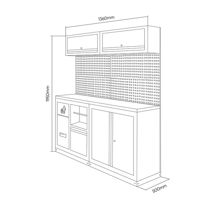 Conjunto de Armários Modulares 12 Peças JBM JL20