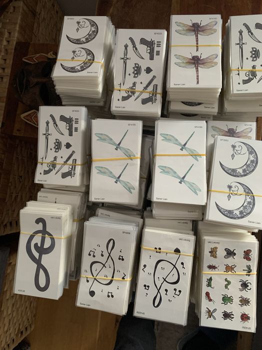 Tatuaż zmywalny , Tatuaż wodny 100szt