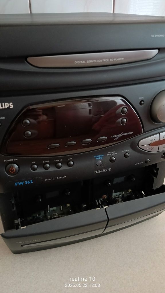 Mini wieża Philips CD, kaseta, radio, przewód zasilający