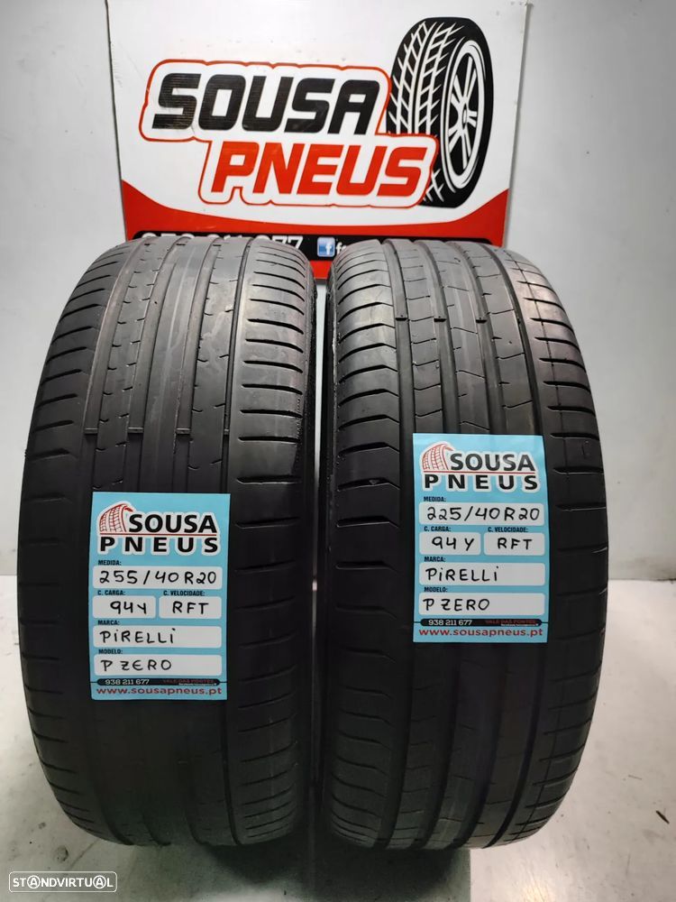 2 pneus semi novos pirelli rft  225-40r20 oferta dos portes