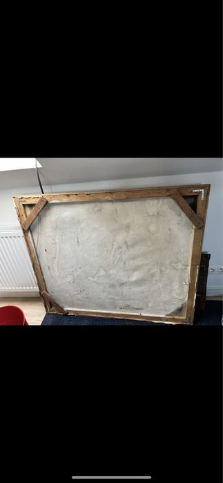 Stary duży obraz  olejny -  125cm x 105cm OKAZJA !