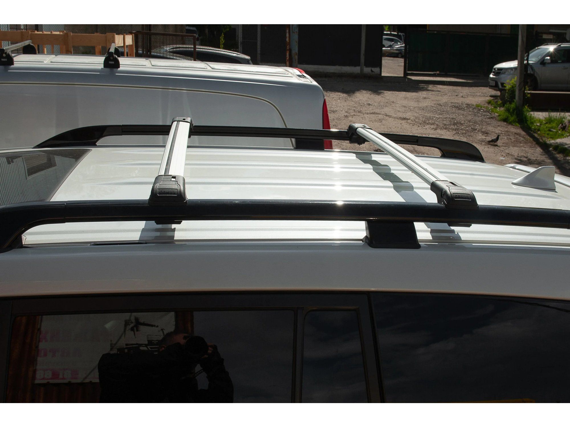 Volkswagen T5 2010-2015 рр. Поперечини під ключ (2 шт) Сірий