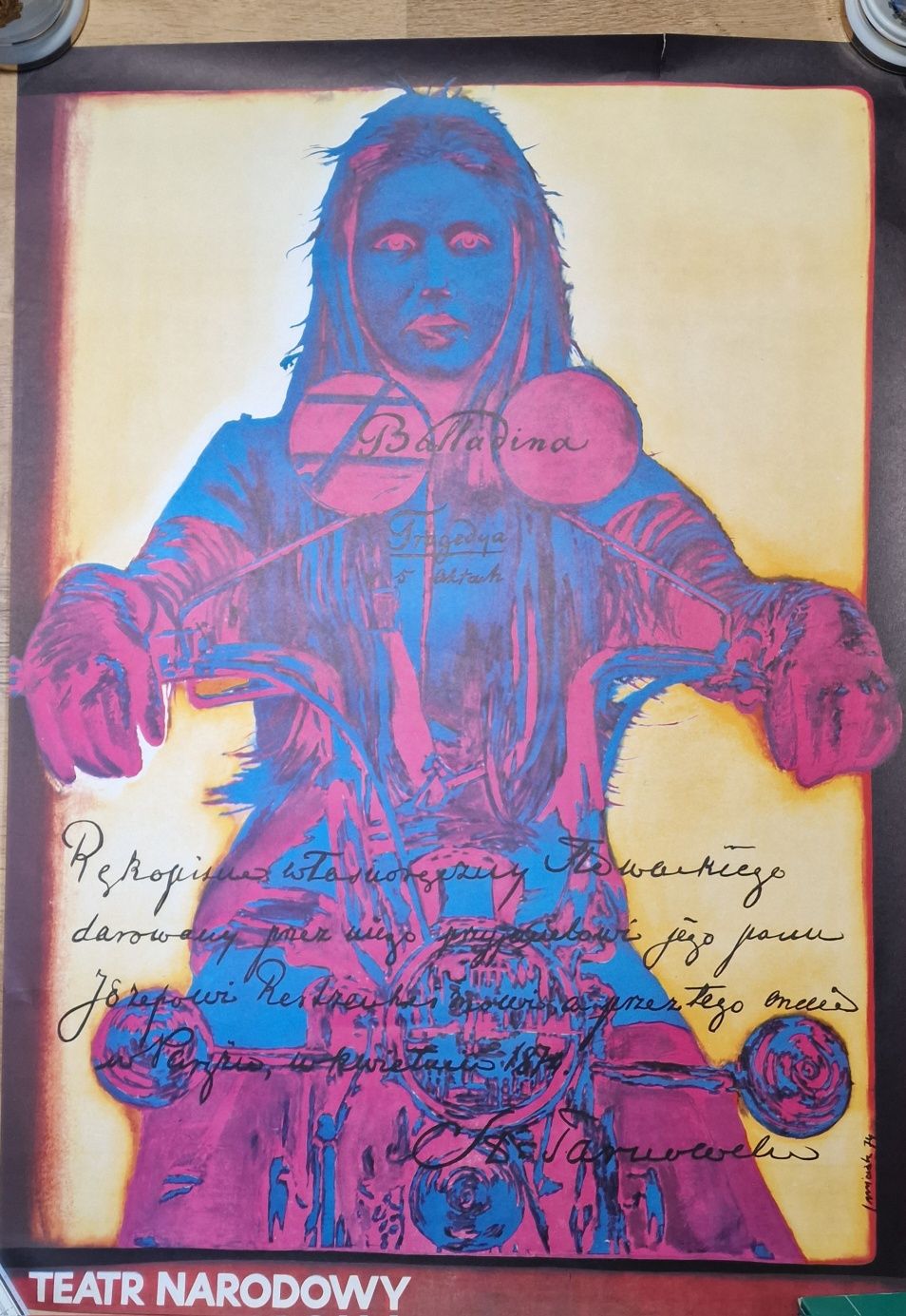 Oryginalny plakat Balladyna Teatr Narodowy Honda