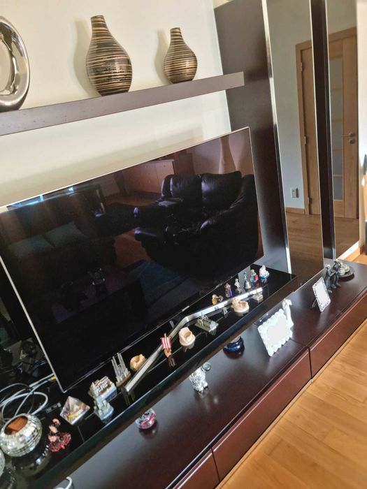 Conjunto completo mobília para sala e TV - MADEIRA WENGUÉ - La Sénia