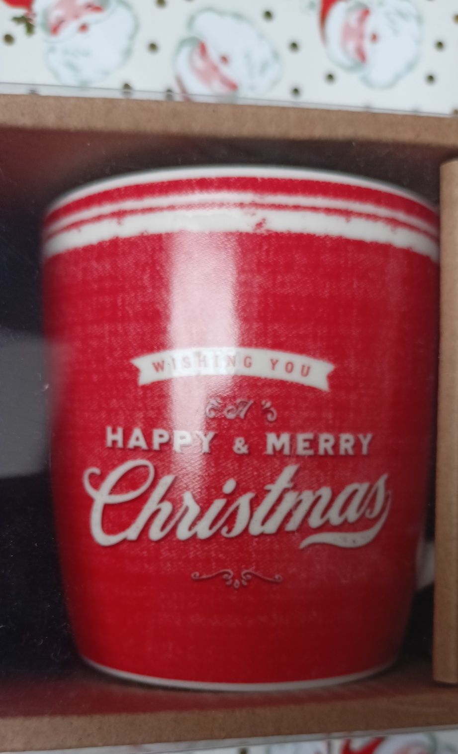 Kubek świąteczny 320 ml z miseczką Zapakowane na prezent