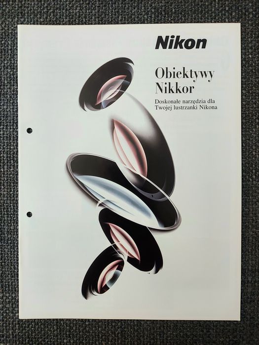 Nikon obiektywy Nikkor zestaw 6 folderów
