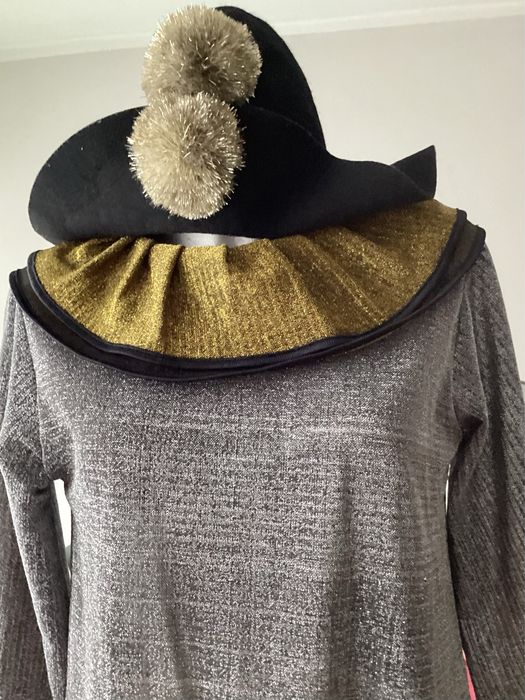 Strój karnawałowy Pierrot metalizowany