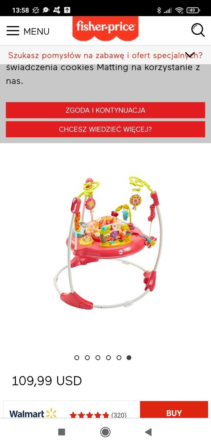 Skoczek fisher price