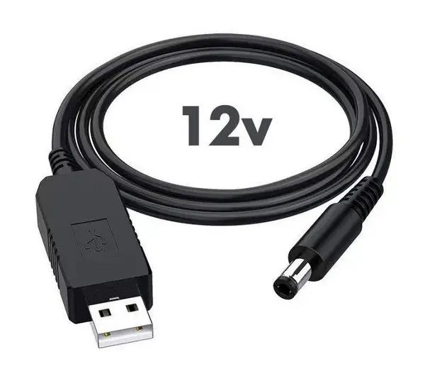 Кабель для роутера - повышающий переходникUSB - DC 9V,12V DC 5.5x2.1mm
