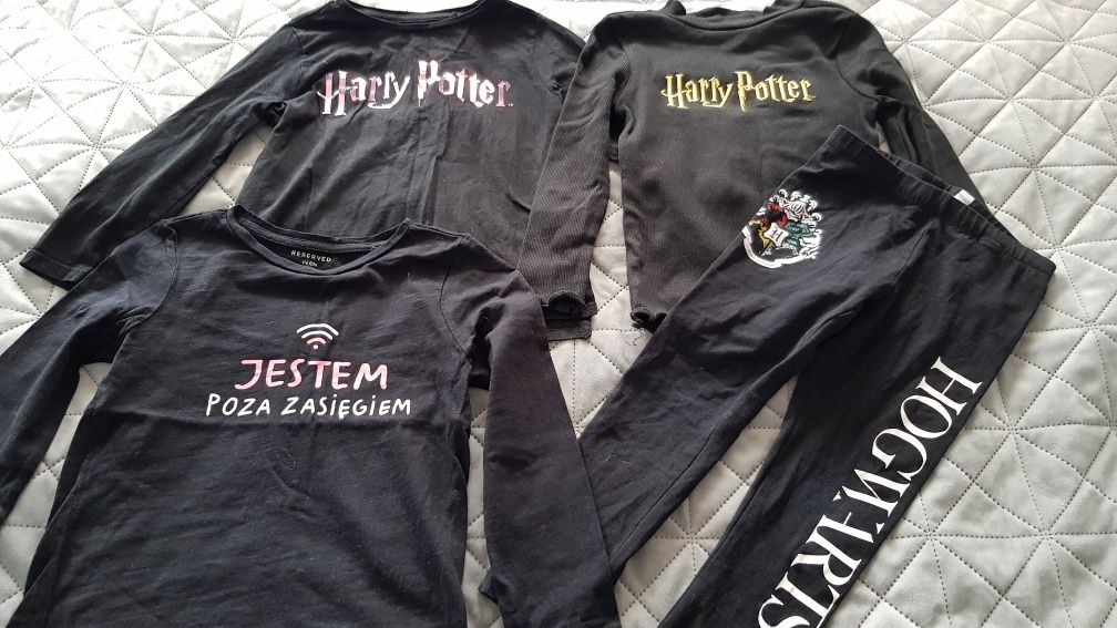 Zestaw ciuchów Reserved Harry Potter rozmiar 116 3x bluzka + legginsy