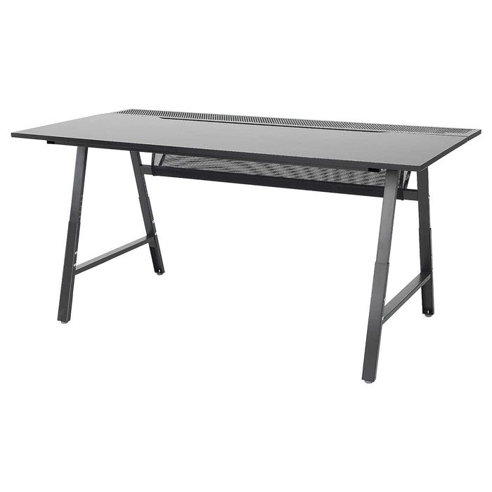 UTESPELARE Biurko gamingowe, czarny Ikea 160x80 Nowe w kartonie