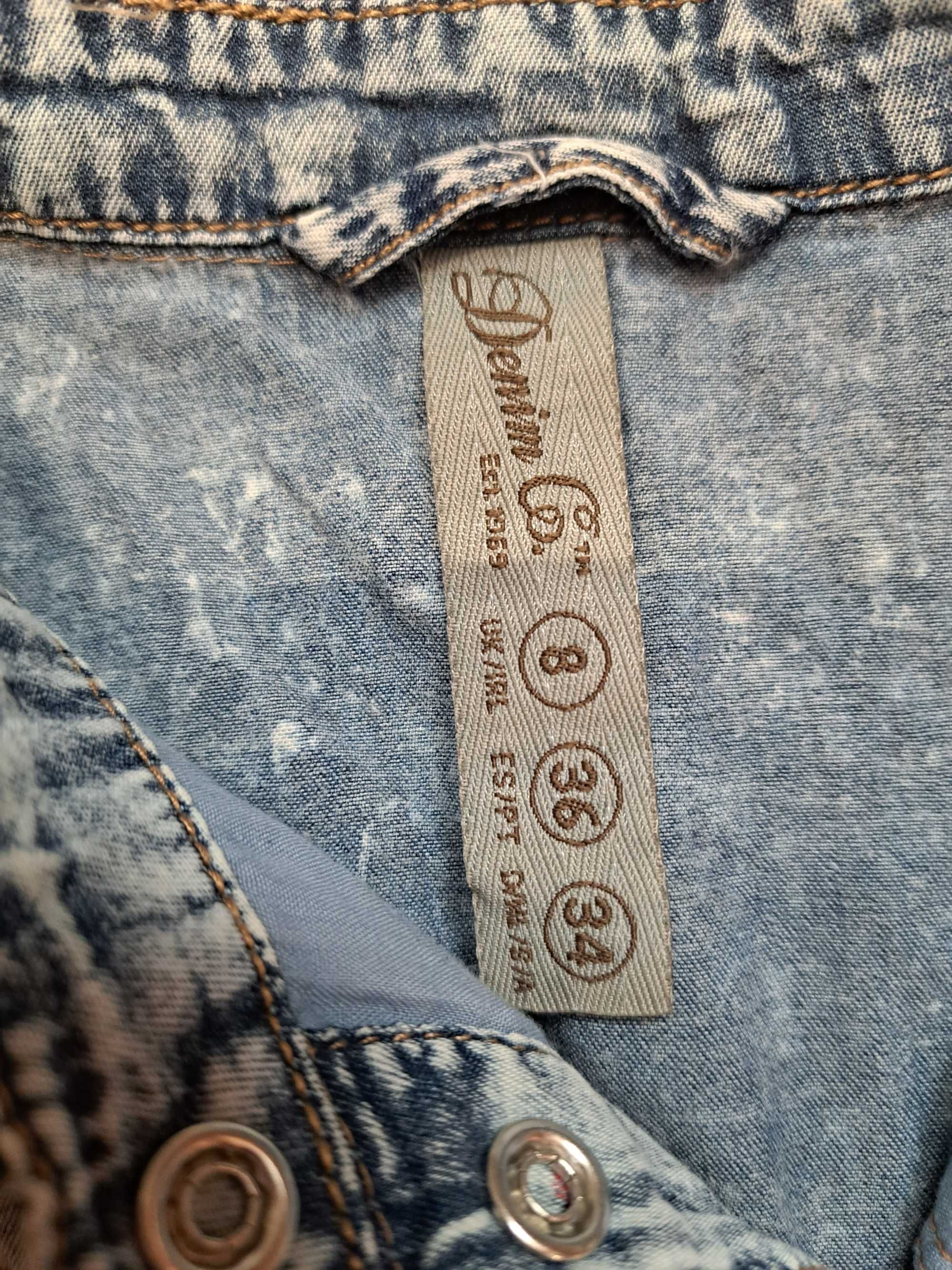 Koszula jeansowa marmurkowa rozm. 36 S Ćwieki DENIM. Co