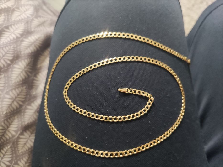 Złota pancerka łańcuszek 585 złoto