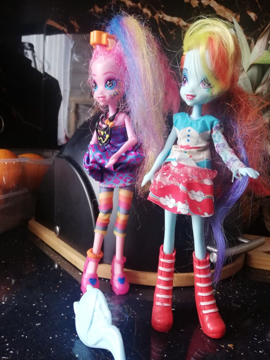 Lalki/laleczki Pinkie Pie equestria girl i lalka Rainbow Dash Pony