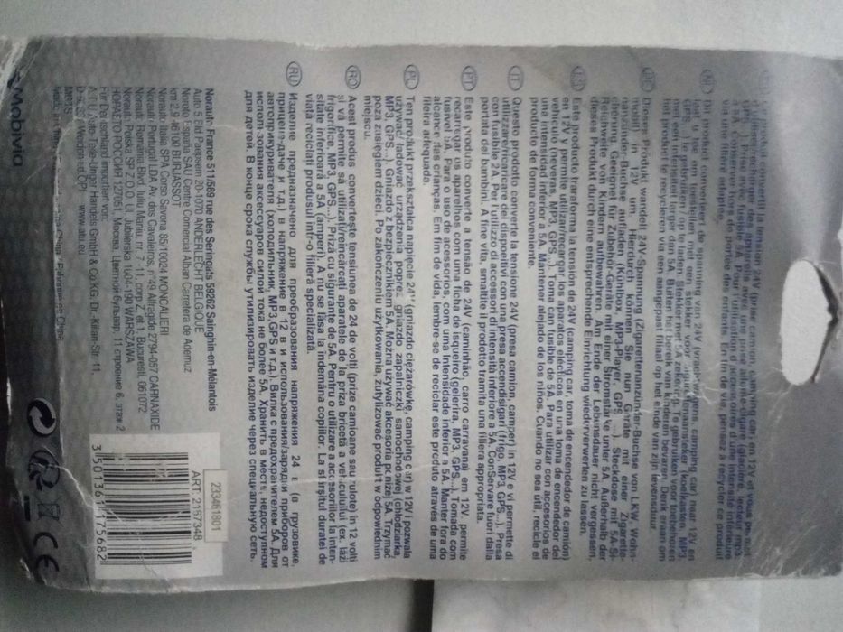 Conversor 24V - 12V DC Auto