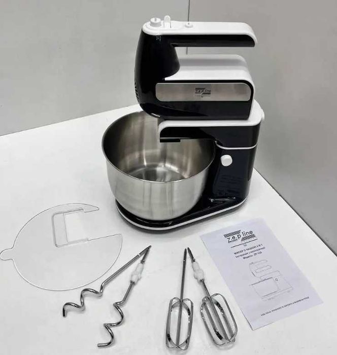 Ручний міксер з металевою обертовою чашею на 4 літри