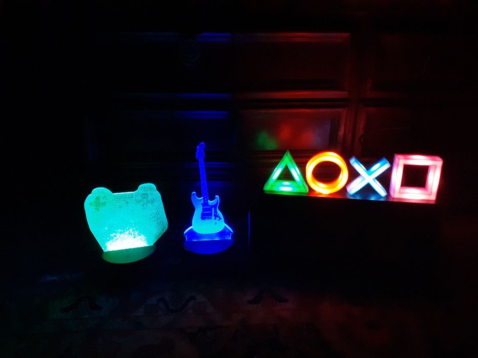 LED´s Playstation e Guitarra