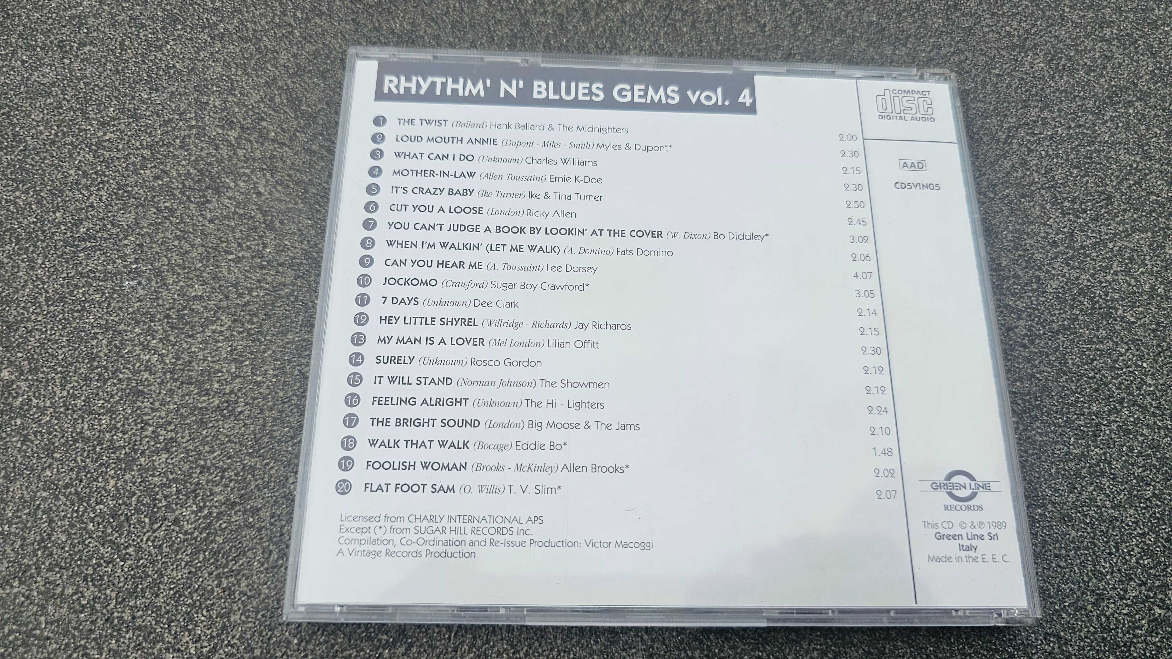 CD Rhythm and Blues Gems vol. 4 - Fats Domino Chuck Berry Diddley 1990