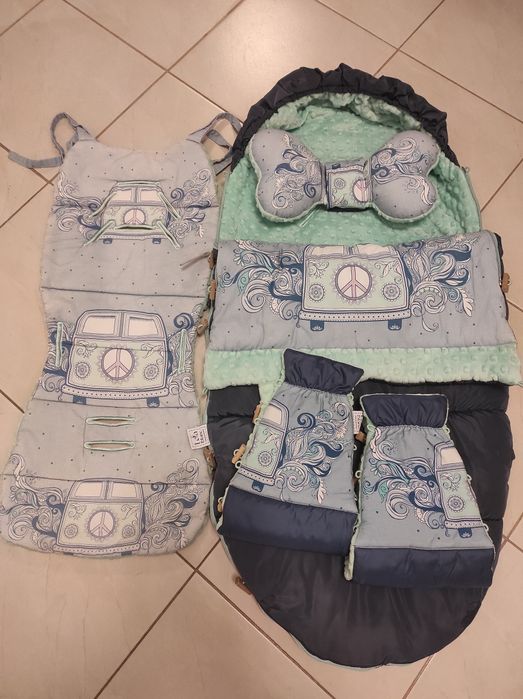 Zestaw do spacerówki, śpiworek zimowy do wózka