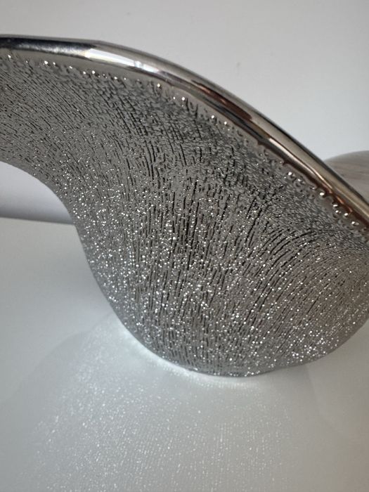 Home & You duza srebrna miska dekoracyjna misa srednica 32 cm