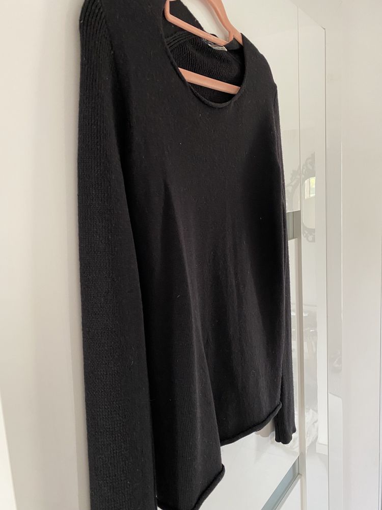 Armani 38 sweter wełna czarny Lana Vergine Wool