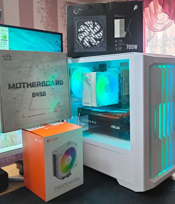 Новий Ігровий Комп'ютер RTX2070 R5 3500X M2 Системний блок ARGB