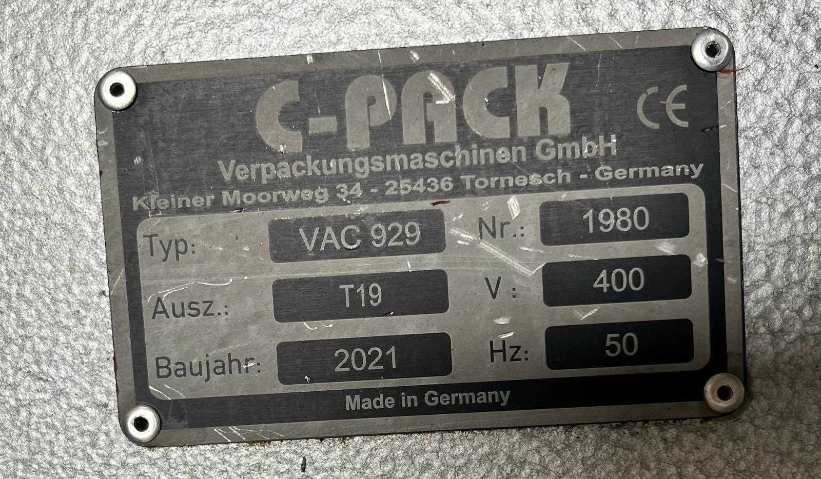 C-Pack VAC 929 clipper jak raszlownica do pakowania w rękaw siatkowy